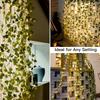 LED Green Leaf Fake Plant String Lights LED Battery Powered for Wall Room Office Birthday Home Bedroom Halloween Christmas Decor