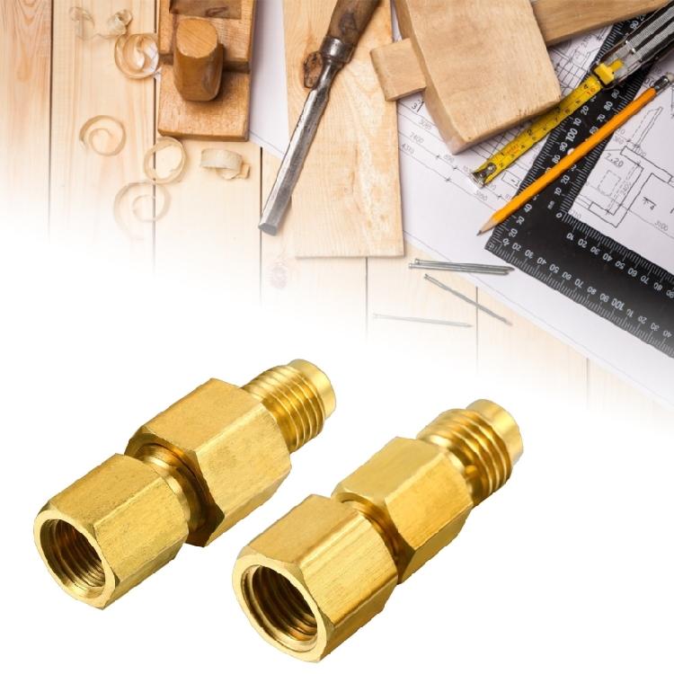 ACME R134A Mosiężny Złącznik Rur Adapter 1/4" Męski Na 1/2" Żeński Z Zaworem