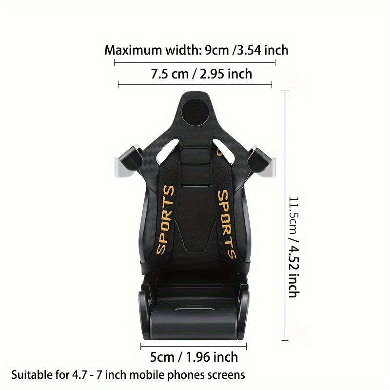 Car Phone Holder Carbon Fiber Pattern Racing Seat Style Auto Air Vent GPS Mount Compatible Storage Bracket with Most Smartphone