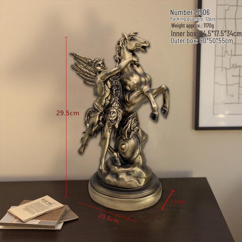 

Customizable Retro European Knight Resin Figurines for Living Room Decor