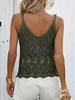 Spring/Summer 2026 Women's Slim Fit V-Neck Hollow Out Knit Camisole