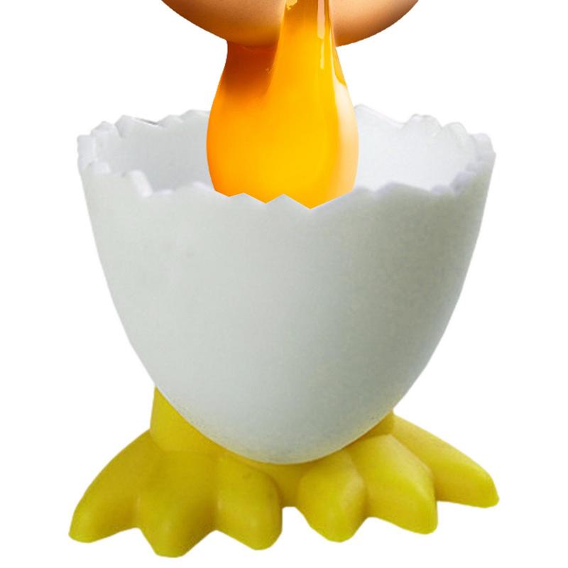 Egg Cup Stand Silicone Egg Cup Colorful Soft Silicone Egg Cup Chicken Feet Egg Stand Boiled Egg Serving Cup Kitchen Tools