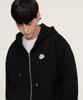 Graver [Unisex] Cloud Smile Embroidered Zip-Up Hoodie_Black