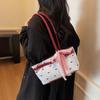 Sweet French Tote Bag Lace Ribbon Underarm Bags Shoulder Bag Bow PU Handbag  Women