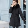Cappotto Parker da Donna di Media Lunghezza Imbottito in Cotone, Giacca Imbottita in Cotone, Giacca Invernale Imbottita in Velluto, Giacca con Collo in Pelliccia