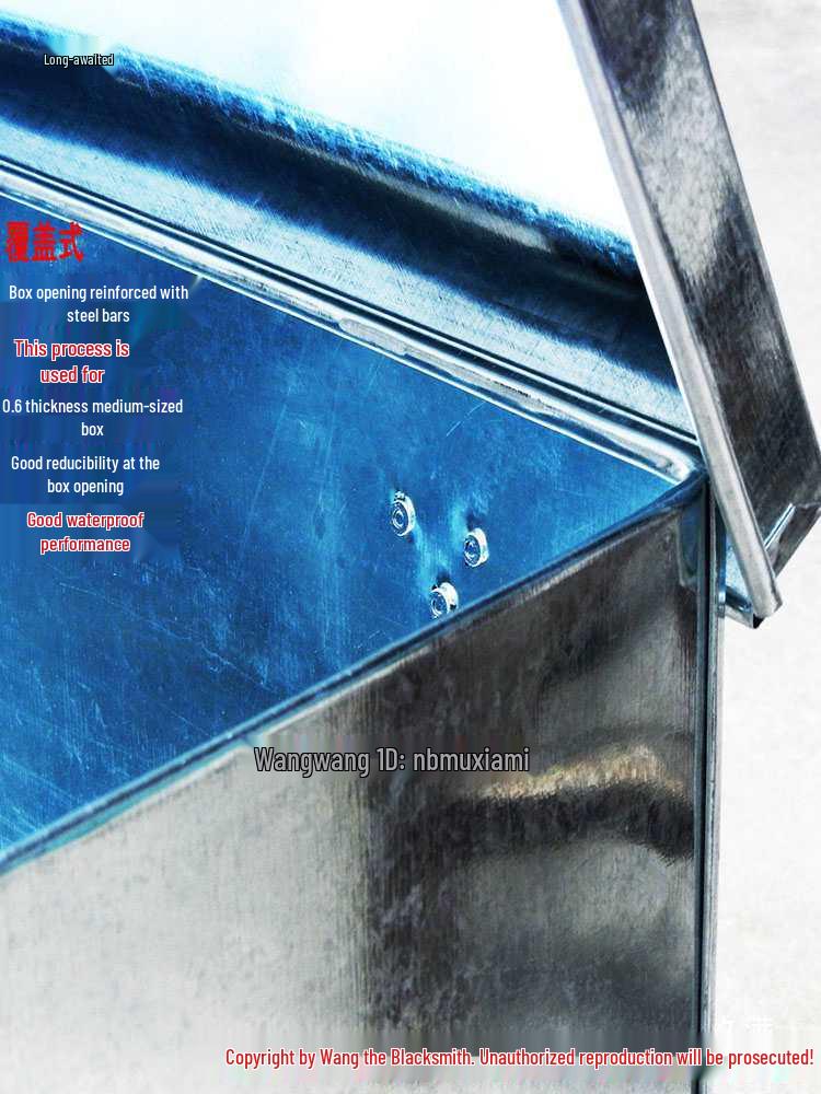 White Tinplate Tool Box with Lock - Large Stainless Steel Storage Cabinet