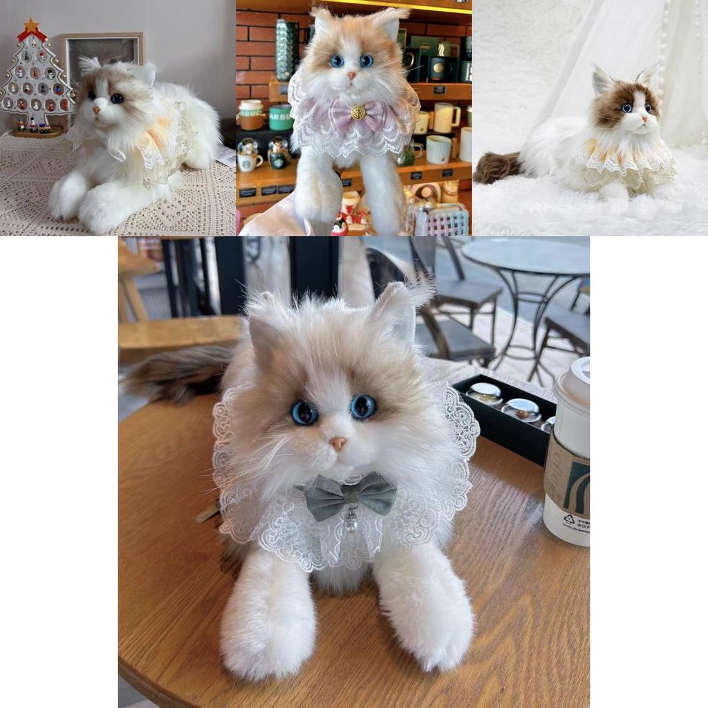 Urocza pluszowa zabawka kotek Miękka tkanina Kawaii lalka kotek Prezent na urodziny dla dzieci