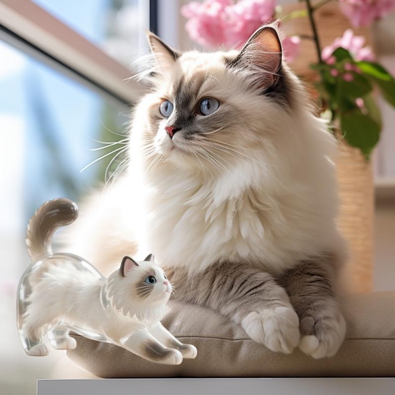 Stylish Plastic Clear Cats Furs Storage Box Unique Homes Decors For Showcasing Pet Hair Collection Container Ornament