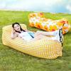 Inflatable Banana Bed Folding Sofa Pillow For Beach Air Bed Portable Outdoor Camping Air Cushion Sleeping Bed With Pillow