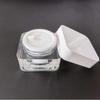 Round Corner Acrylic Cream Jar Set - Includes Square Bottle for Day/Night Cream and Eye Cream.