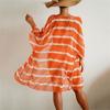 Women's Fashion Swimwear Three Piece Set Bandeau Bikini with Chiffon Cover Up Beachwear Summer Swim Suit