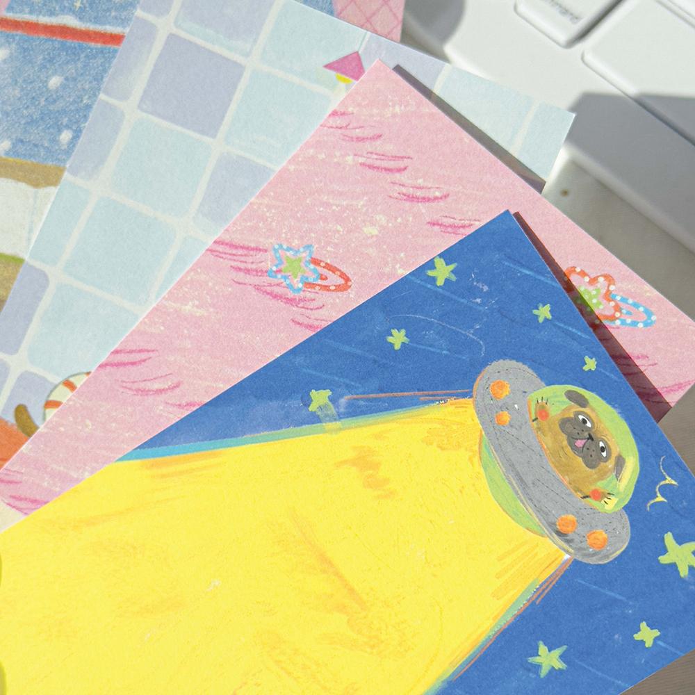 20 Blatt Fantasia M5 Innenseite Japanisch handgezeichnet Grundlegendes Handkonto Collage-Material, Schüler können Notizen abreißen