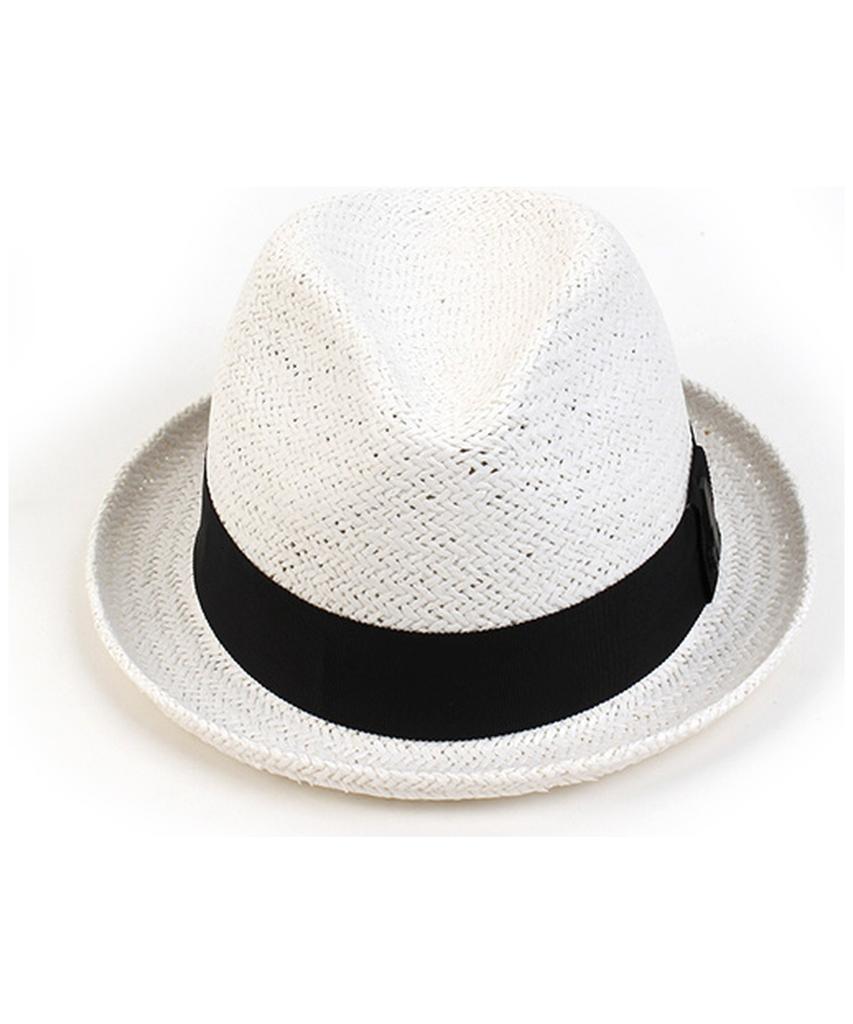 Yunibeosyeolkemiseuteuli Punk Short White Summer Fedora Summer Hat