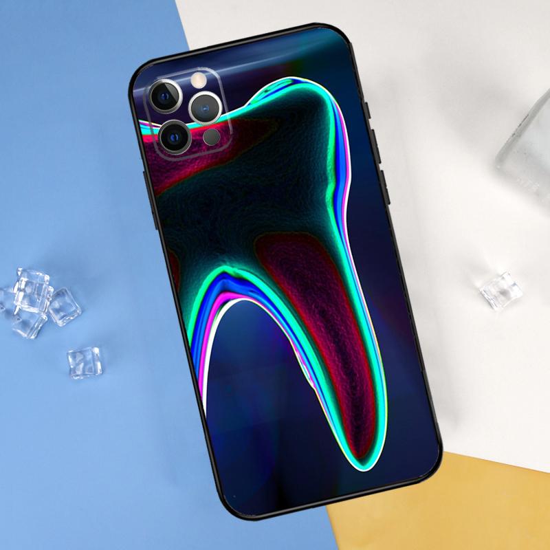 Dentist Dental Dent Tooth Phone Case For iPhone 16 Pro 15 Pro 11 13 14 Pro Max 12 Mini XR 16 15 Plus 16e Cover Shell