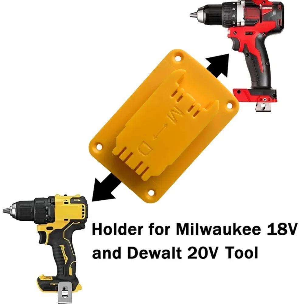 Veggfeste Verktøyholder med Skruer Verktøyfeste For Dewalt/Milwaukee 14.4/18V/20V