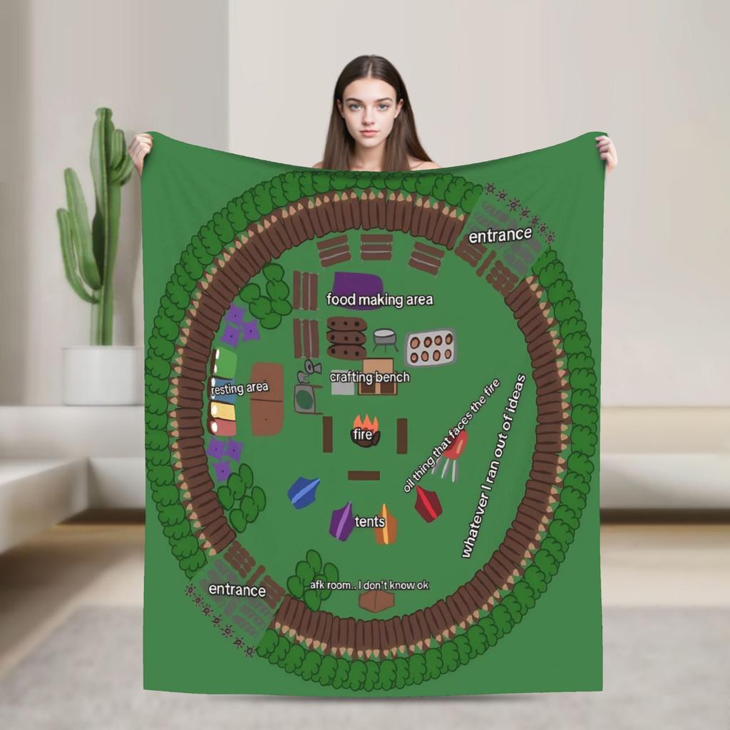 Horrorspiele 99 Nächte im Wald Decke Plüsch Lustige Warme Überwurfdecken für Stuhlbezug Sofa Sommer