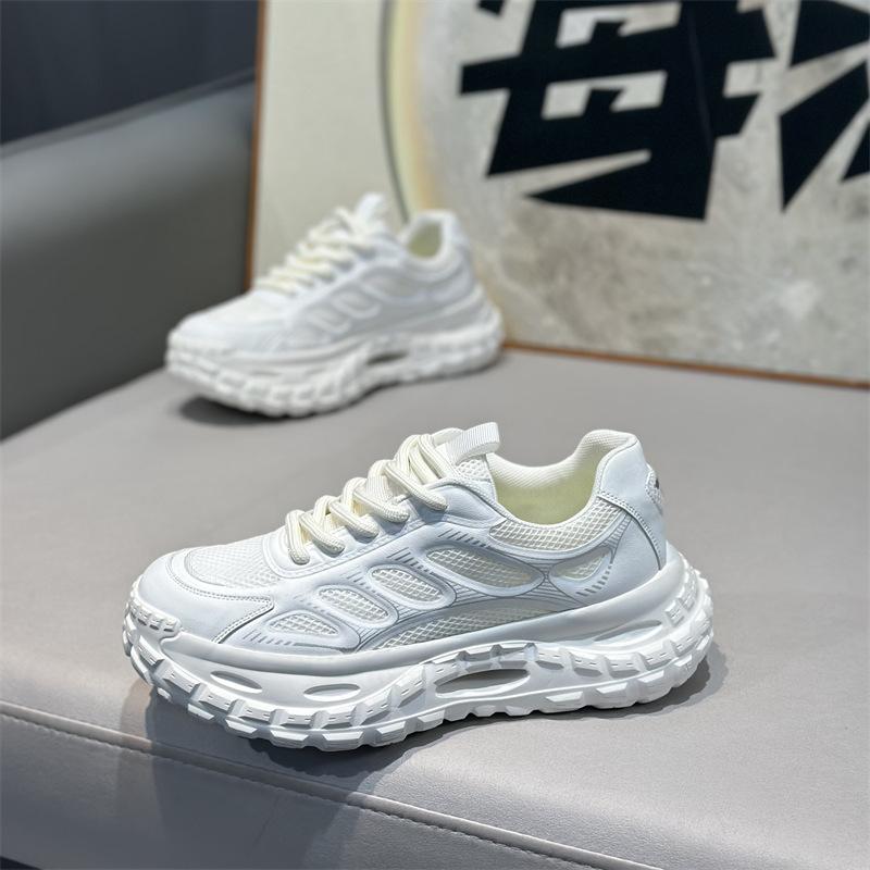 Spring New Low-top Mesh Breathable and Comfortable Casual Thick-soled Lace-up Dad Shoes Ec