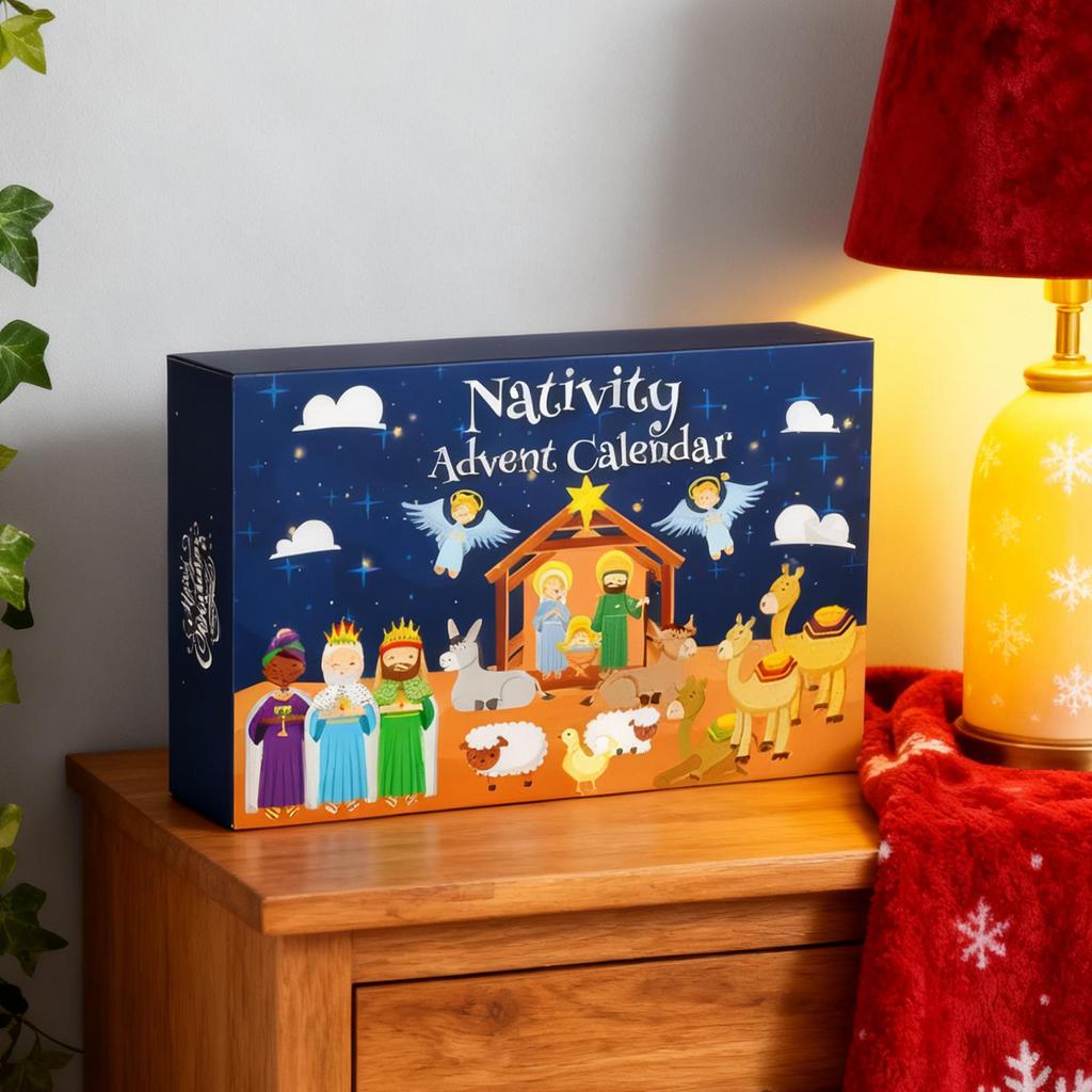 2025 Countdown Advent Nativity Calendar Nativity Scene Jesus Story Christmas Countdown Decor 25pcs Nativity Scene Set For Kid