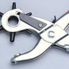 Durable 6-Size Leather Hole Punch Revolving Carbon Steel Belt Hole Puncher Portable Eyelet Hole Punch Watchband Strap