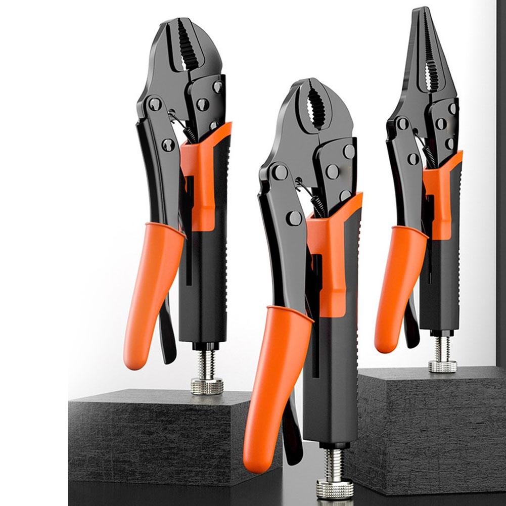 Portable 7/9/10 Inch Multi-functional Calipers Universal Strong Locking Pliers Pressure Pliers Round/Straight/Tip Mooth Pipe Wre