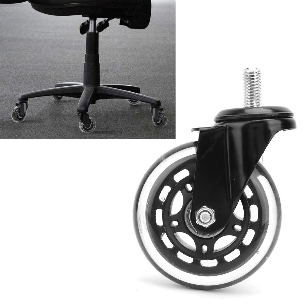 5pcs 3 Inch Swivel Caster Office Chair PU Roller Wheel Furniture Trolley Roller (#1)