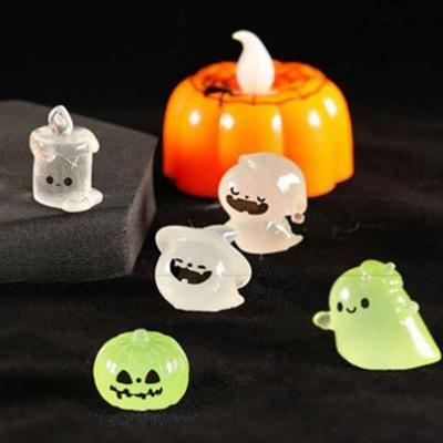 Cute Halloween Luminous Ornaments Mini Ghost  Animal Miniature Figurine  Home Desk