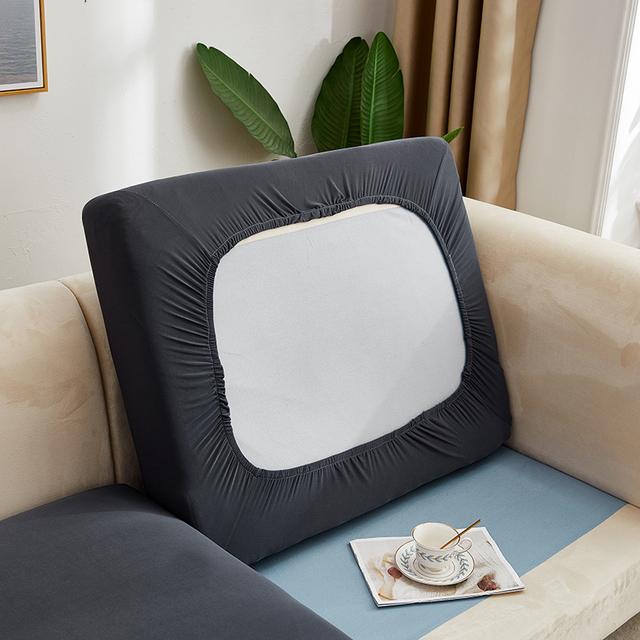 Solid Color Stretch Sofa Seat Cushion Cover Sofa Covers For Living Room Removable Elastic Seat Chair Cover Furniture Protector Back cushion cover