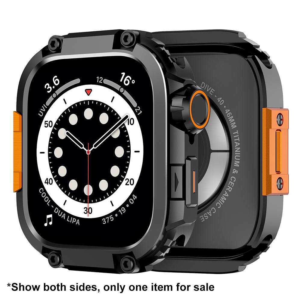 Aluminum Alloy Case for Apple Watch Series 11 10 46mm Metal Full Coverage Bumper Case for Iwatch 10 46MM Protective Shell Hollow