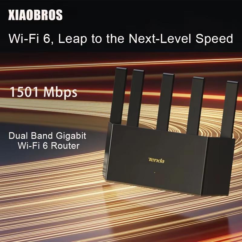 Tenda 5G WiFi6L Pro AX1500 Bezdrátový router Wi-Fi 6 Dvoupásmový Gigabitový router Navržený pro domácí uživatele 1500 Mb/s
