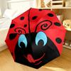 Ladybug Pattern Design Umbrella 8-Frame for Travel, Camping, Casual Lightweight Portable Umbrella, Essential for Every Family Holidays Gift