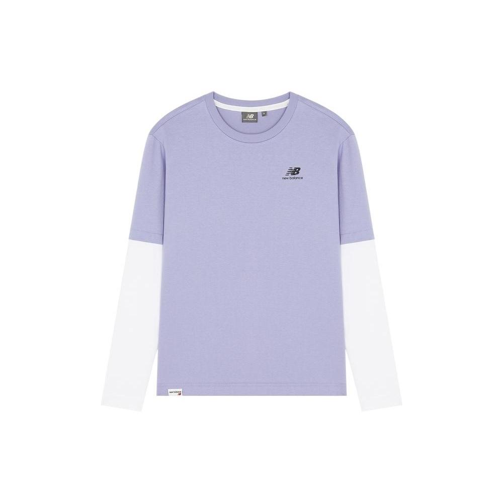 New Balance Classic Long Sleeve Tee Asia Sizing Purple White Unisex 5DC16063-DV L