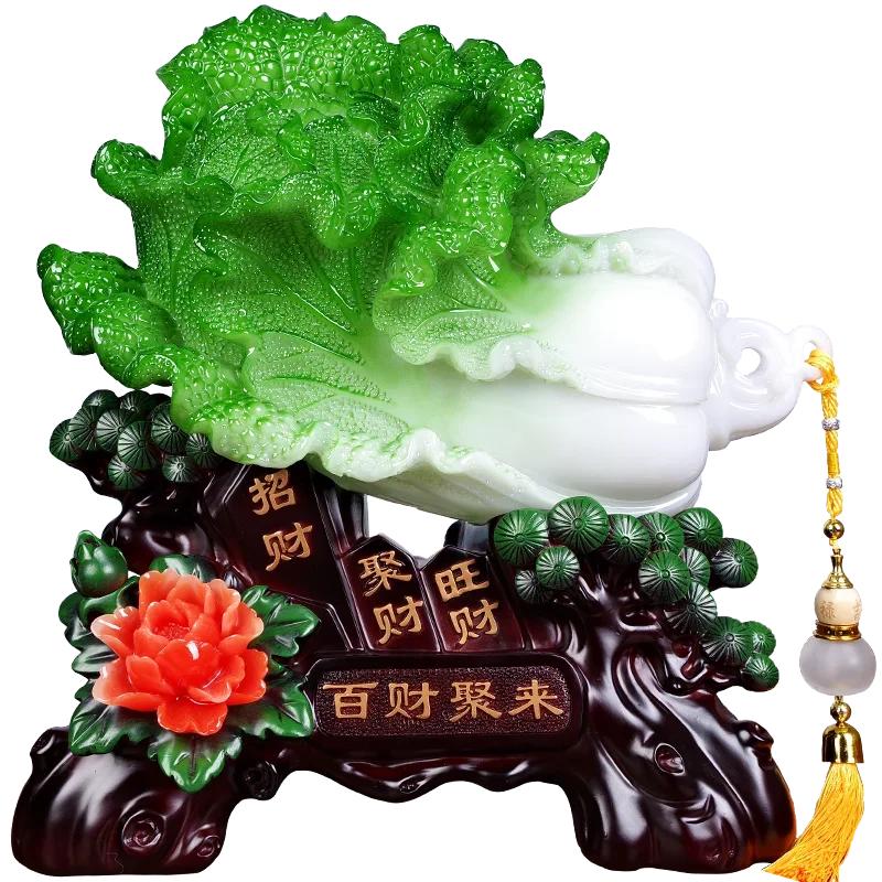 Glücksgeld Chinakohl Harz Ornamente Handwerk Heimzubehör Wohnzimmer TV-Schrank Dekorationen Einweihungsgeschenke