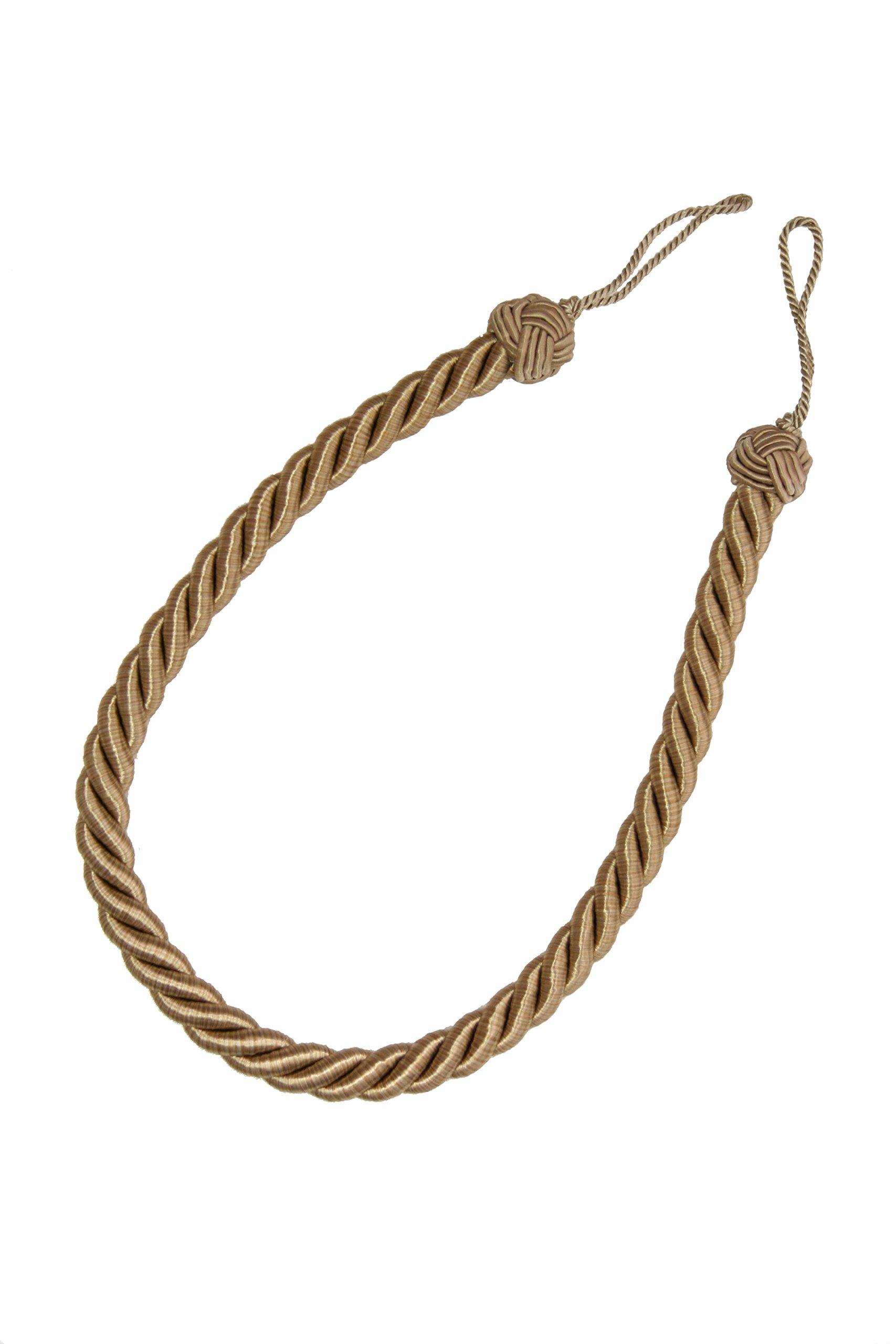 

Intelix Gorgeous Rope Tassel Curtain Brown Holders,