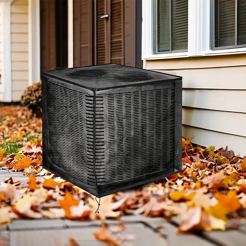 

[Mesh AC Cover] Four Seasons Anti-Blocking Mesh Outdoor Air Conditioner Cover, AC Unit Protection - Prevents Debris Buildup 61x61x76cm чорний