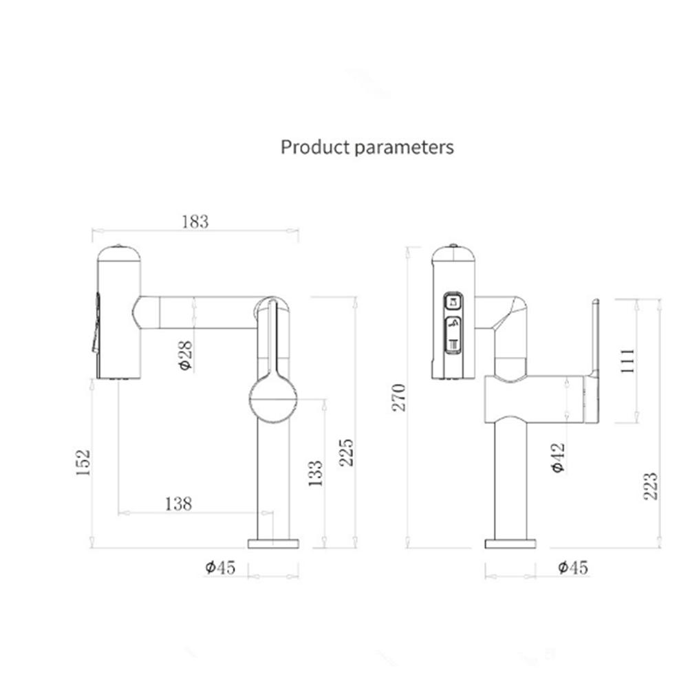 Tuqiu Żółta Miska Deszczowa Bateria Umywalkowa Łazienkowa Wielofunkcyjna Obrotowa Bateria Umywalkowa Kranik do Umywalki Mieszacz Ciepłej i Zimnej Wody Kran