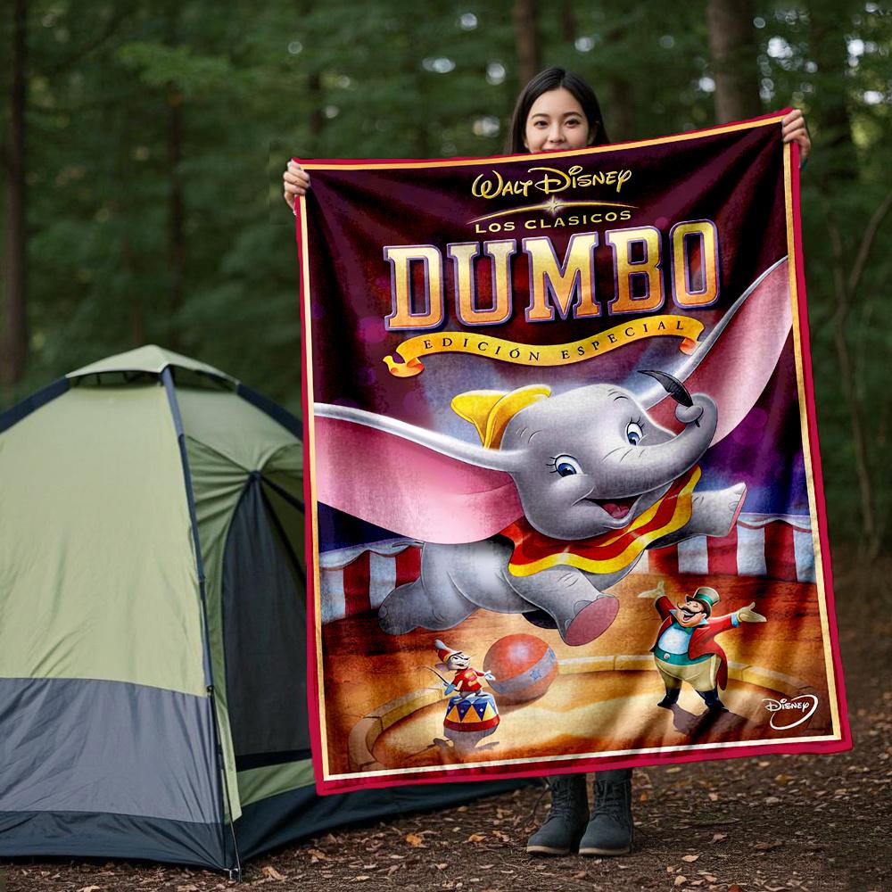 

1pc, Disney Dumbo Blanket Soft Warm Throw Blankets for Friend, Outdoor Blankets, Living Room, Travel, Camping 80x120cm