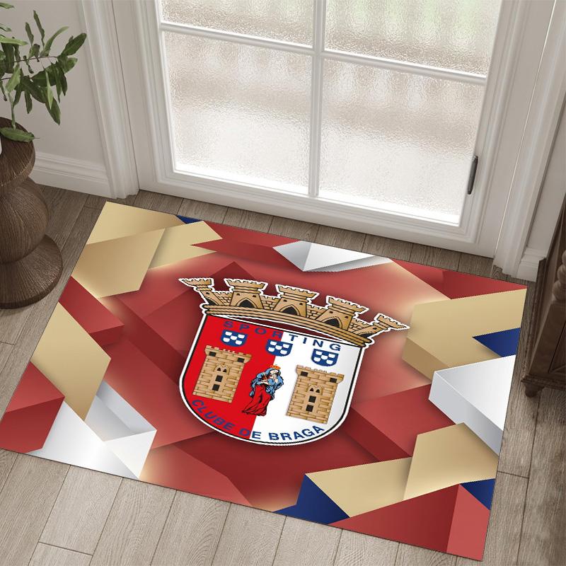 Braga FC Design Crystal Velvet Carpet Cozy Non?Slip Printed Rug For Bedroom Living Room Entrance