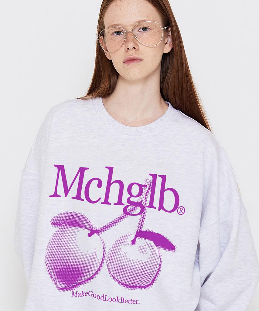 MATCHGLOBE Monocolor Peach Sweatshirt (Light Melange)