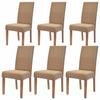 Flexible Smooth Chair Covers Size L Tess 6 Pcs Beige