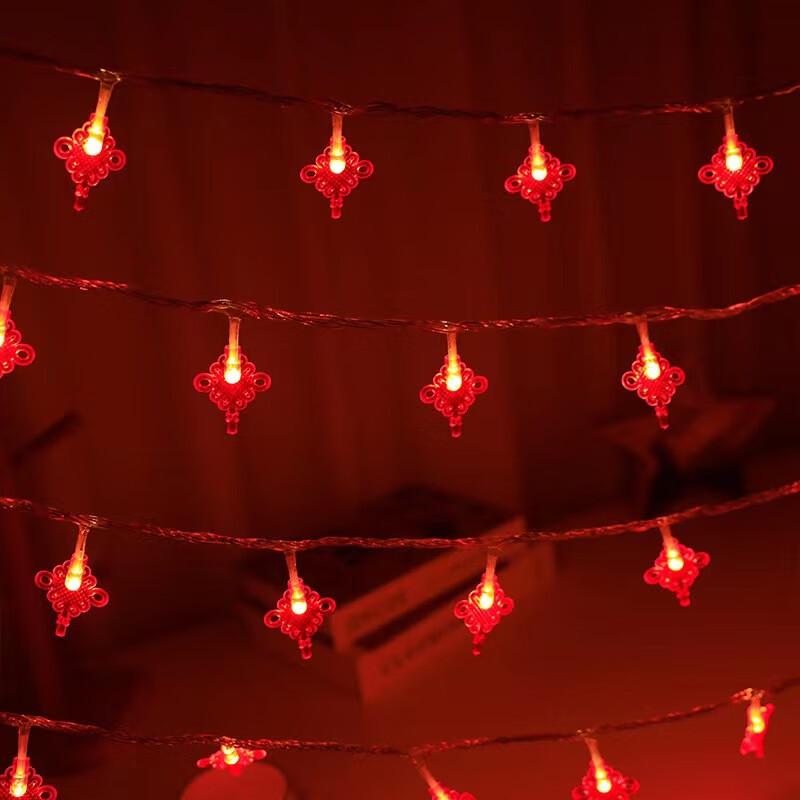 Chinese Knot Red Lantern USB String Lights