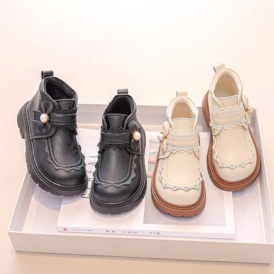 Mädchen Schuhe Kinder Leder Kurze Stiefel Neue Baby Herbst Winter Plüsch Weiche Sohlen Baumwolle Schuhe