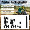 HAFOKO Motorcycle Clamp Mount Kit for Bike Handlebars and Invisible Selfie Stick for Compatible with GoPro 360 X GO and Osmo Also Compatible with