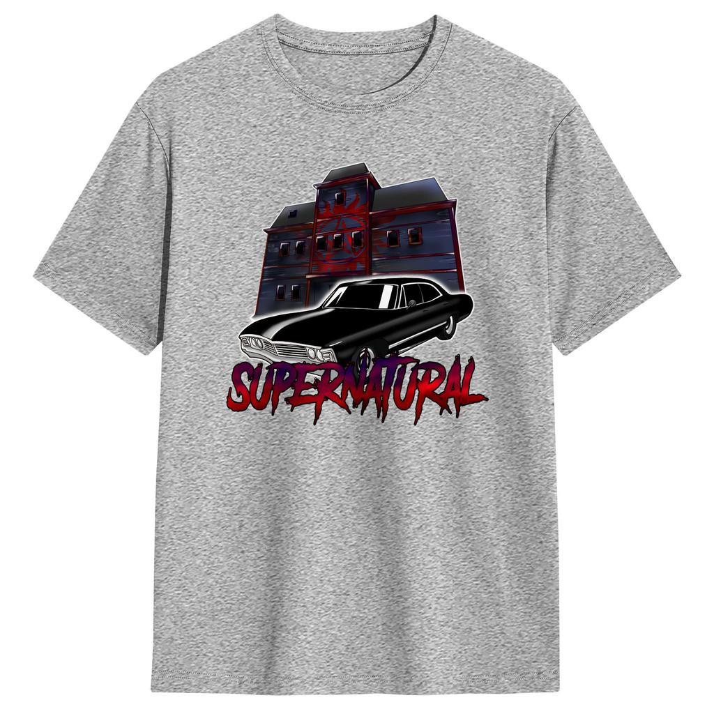 SupernaturAl Impala TShirt Summer Cotton T Shirts For Male Hip Hop Pattern Tshirt Short Sleeve Classic Tees