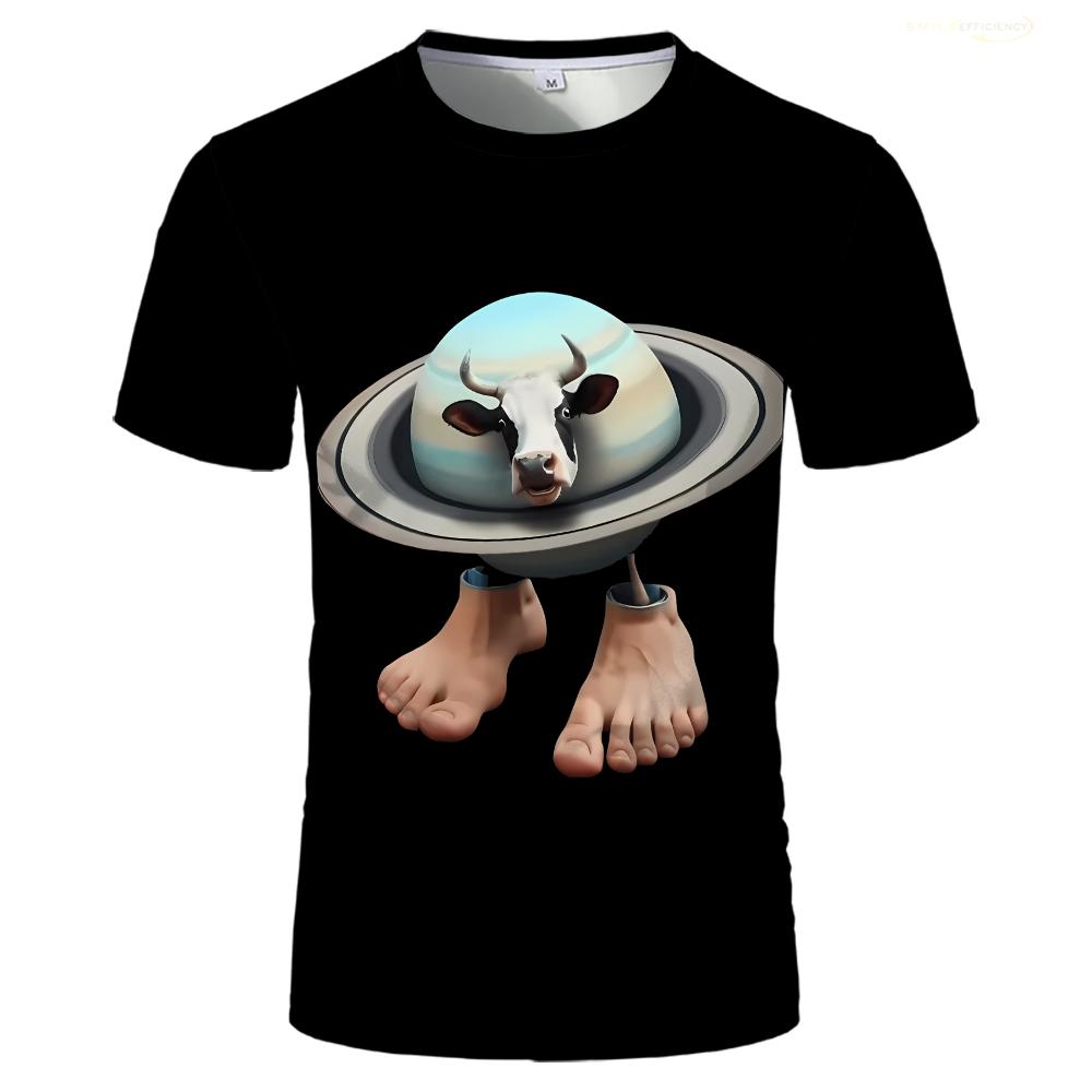 What The Sigma Meme Cat 3D Print Fun T-Shirt - Stylish and Humorous, Relaxed Men's Streetwear, Casual Wear, Unisex Short-Sleeve T-Shirt