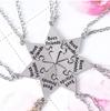 3/4 Pcs Star Moon Chain Best Friend Pendant Necklace Bff Sister Friendship Choker Men And Women Party Jewelry Accessories Gift