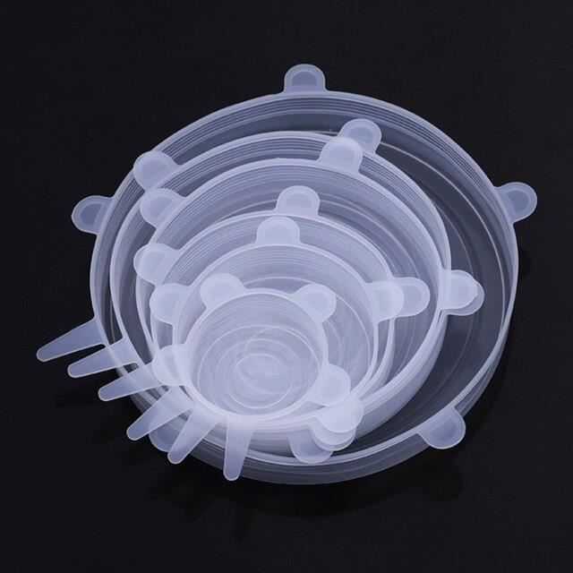 

Couvercles extensibles en Silicone - MARQUE - Type 216-D-1 - 6 pièces - Réutilisables - Étanches