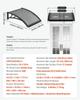 Awnings for Door Entrance, 24 X 24 In, Exterior Front Door Window Awnings with Drainage & ABS Bracket, Rain Snow Sun Protection, Overhang