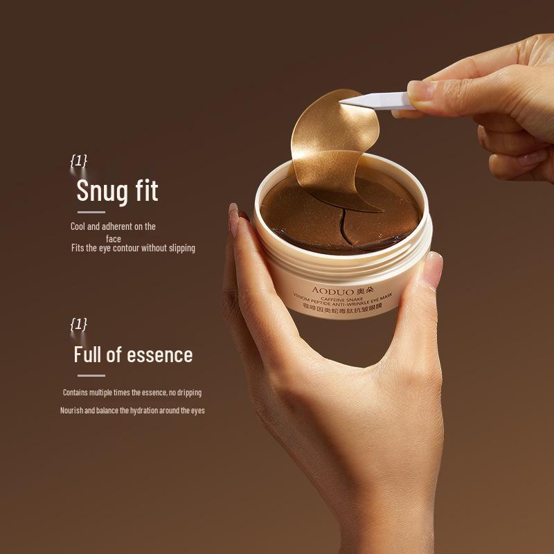 Auto Caffeine-Like Snake Venom Peptide Eye Mask: Reduces Wrinkles, Fine Lines, Dark Circles, and Eye Bags.