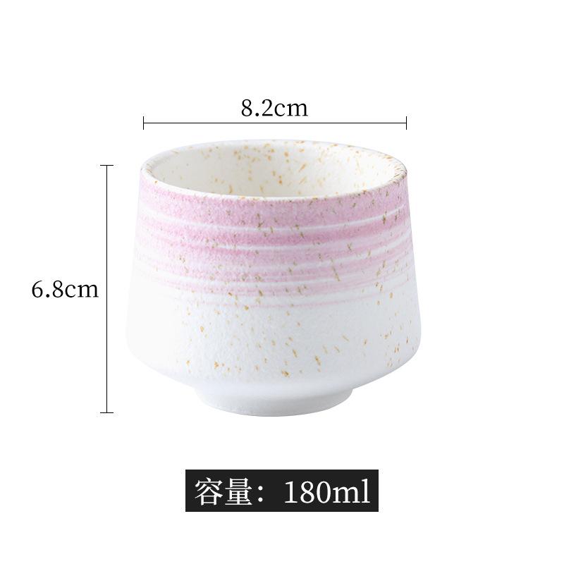 

Vintage Rough Pottery Coffee Cup Tea Cup Cross-border Japanese Tea Cup Commercial Stackable Cup Clay Water Cup Ceramic Cup 200ml рожевий