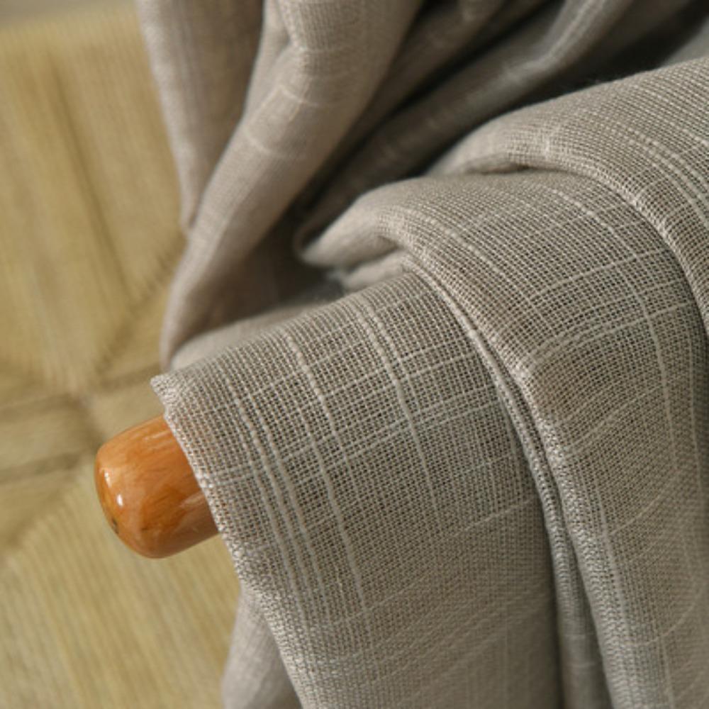 Big Belly Hemp Thickened Screen Curtain Window Screen Living Room Bedroom Study Balcony Simple Plain Color Finished Product Processing